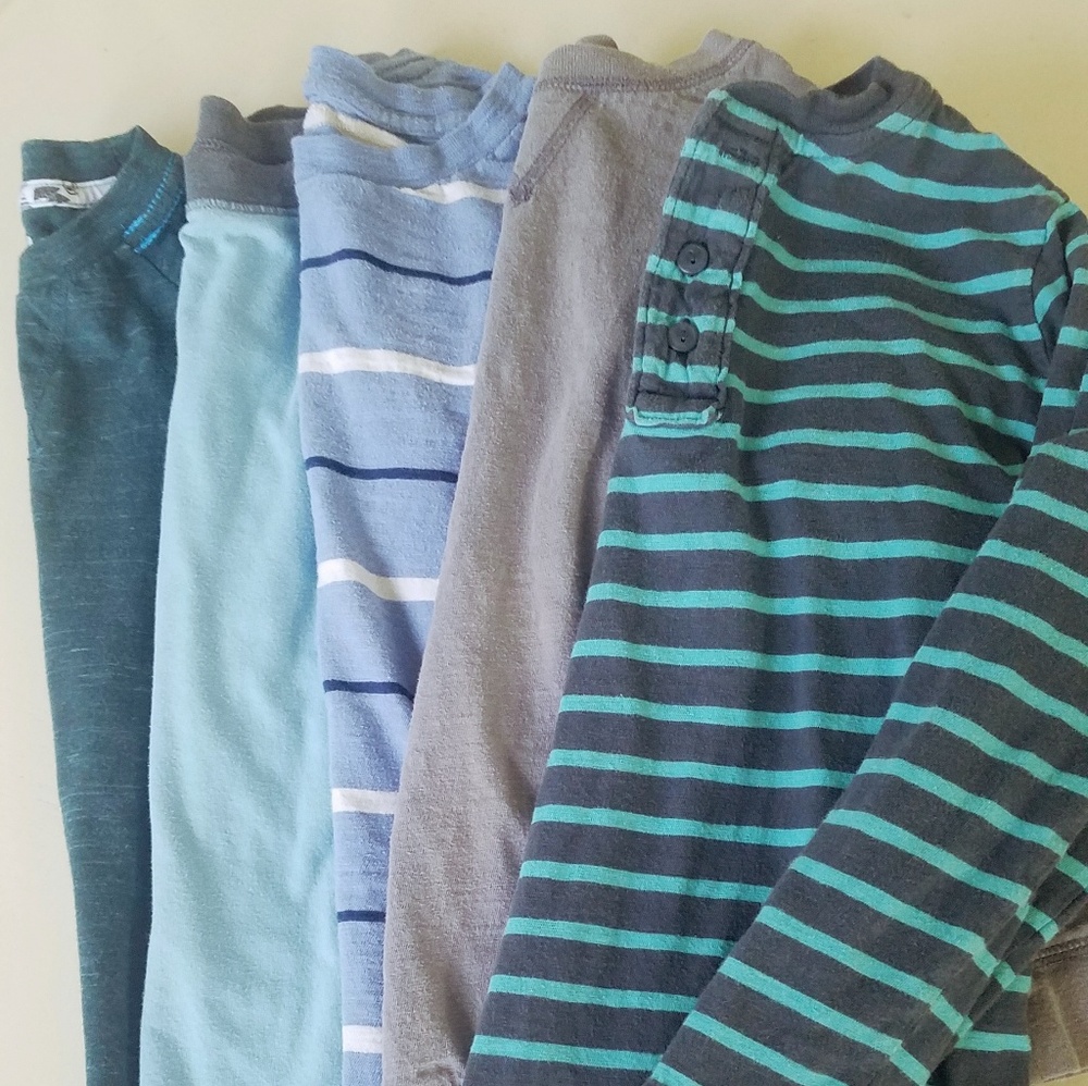 Boy bundle of 5 long sleeve tops
